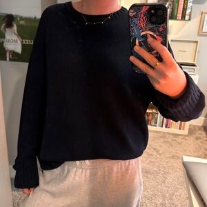 Brandy Melville Navy Blue Knit Sweater